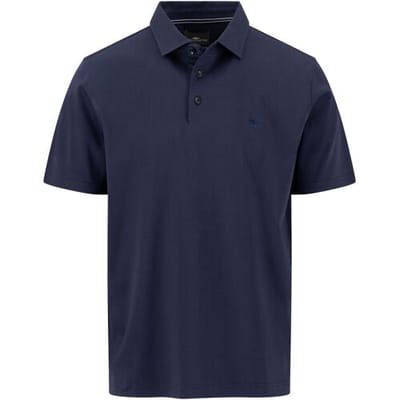 Fynch-Hatton Polo Cotton Interlock Short Sleeve Navy / male