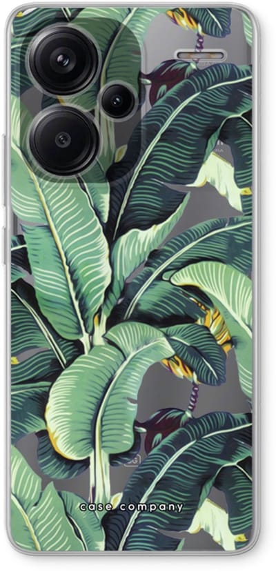Case Company® - Hoesje geschikt voor Xiaomi Redmi Note 13 Pro plus hoesje - Bananenbladeren - Soft Cover Telefoonhoesje - Bescherming aan alle Kanten en Schermrand