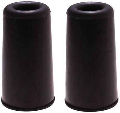 Deurbuffer / deurstopper - 2x - zwart - rubber - 75 x 40 mm - deurstop