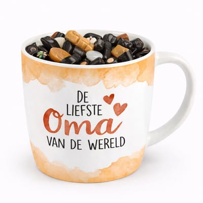 Mok - Koffie - Cadeau - Traktatie - Mok - Oma - Drop - "Speciaal voor jou"