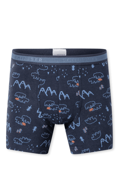 Short set van 3 stuks organic cotton ijsberen streepjes donkerblauw - 95/5 Organic 92