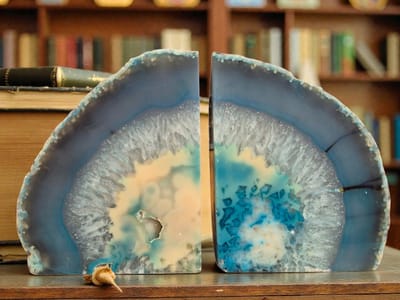 Agaat Boekensteunen - gekleurd - 1656 gram