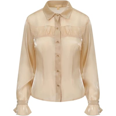 Rucheshirt in organza dames Balou