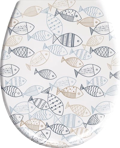 Toiletbril - WC zitting - Badkamer Decoratie - Softclose mechanisme - 37 x 45 cm - Meerkleurig