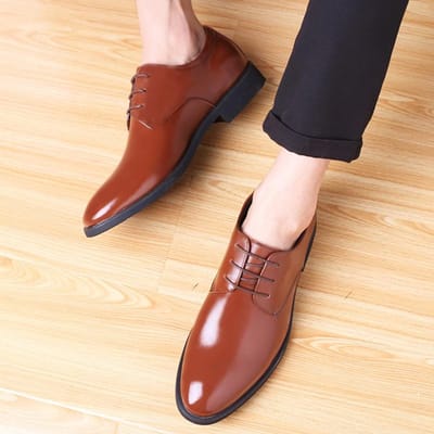 Leren Schoenen Heren Zwarte Kleding Schoenen Lente Nieuwe Casual Schoenen Koreaanse Mode Hardloopschoenen 44