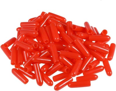 Rubberen Beschermdoppen - Sluitdoppen Buizen - Vloeren Beschermen - Flexibel Vinyl Materiaal - 2 mm ID - Rood