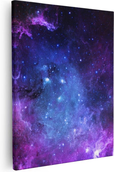 Artaza Canvas Schilderij Universum - 40x50 cm - Wanddecoratie Sterrenhemel - Muurdecoratie Ruimte - Schilderijen Op Canvas Abstract