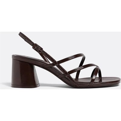 Stradivarius Sandalen met brede hak en bandjes  BRUIN 38