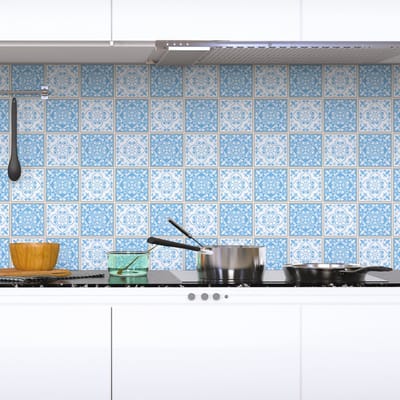 Zelfklevende tegelmuurstickers voor keuken en badkamer - 24 Azulejos Catalina tegelstickers - 24 stickers 10x10cm