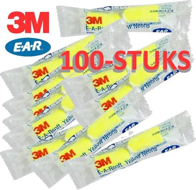 3M EAR Zeer Zachte Professionele Gele Oordoppen Gehoorbescherming Oordopjes | 100-Stuks