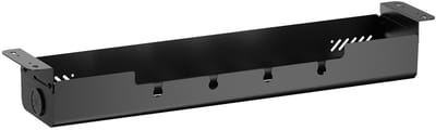 Kabelgoot 894 x 167 x 124 mm horizontaal, mat zwart, zwenkbaar