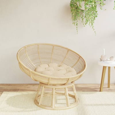 vidaXL - Zitkussen - rond - Ø - 60x11 - cm - oxford - stof - beige