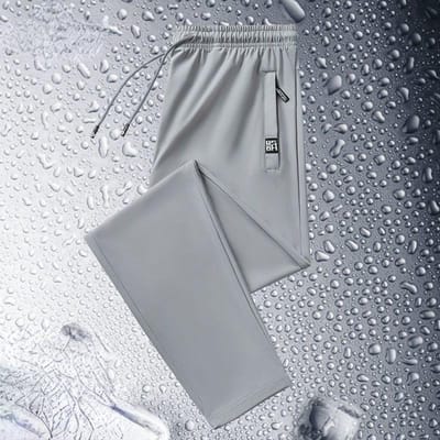 Damesbroek IJszijde Sneldrogende Broek Dunne Sectie Stretch Ademend Casual Broek Losse Grote Maat Sport Hardloopbroek 5XL grijs