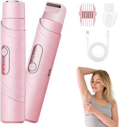Ladyshave voor Vrouwen - 2-in-1 - Elektrisch Scheerapparaat - Epilator - Bikinitrimmer - Trimmer vrouw - Trimmer voor Vrouwen - Roze