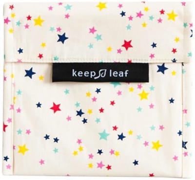 Keep Leaf Herbruikbaar boterhamzakje - Large - stars