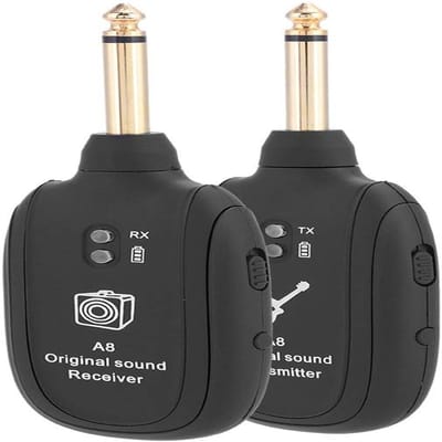 carmdering - Draadloos Gitaar Systeem - Transmitter - Kabelloos Gitaar Spelen- Gitaarzender - Wireless Guitar System - gitaarzender - Zwart