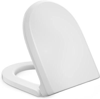 Toiletbril D-vorm - WC bril zitting - Comfortabel zitten - Softclose met snelsluiting - 35 x 44 cm - Wit