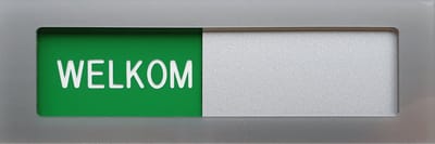 GM-248 25x10cm Schuifbordje acrylaat zilver groen/rood