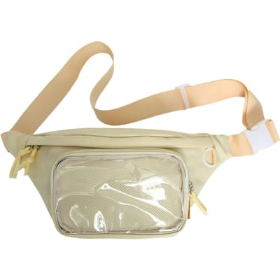 Sac banane Ita Imperméable Portable Mode Fenêtre Transparente Broches Sac Bandoulière Ita Filles Doux Décontracté Sac Ceinture Ita Poche Ceinture jaune