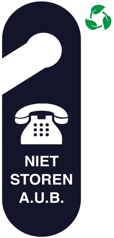 Niet storen tijdens het bellen deurhanger - Forex Re materiaal | 30 x 10 cm
