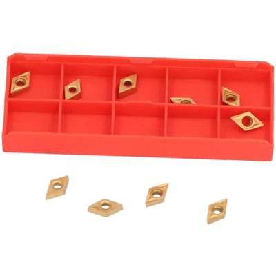 10 Pièces Inserts de Coupe Carbure CNC Fraisage Tournage Outils Lame de Coupe DCMT070204 pour SDJCR