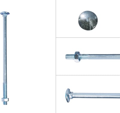Wovar Slotbouten Verzinkt M8 x 180 mm | 25 stuks