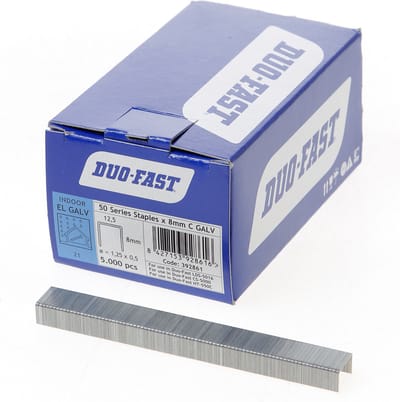Duo-Fast nietjes 392861 - 50-serie 8mm C-punt Verzinkt 3mµ 5.000 stuks