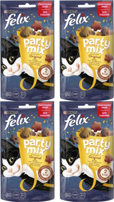 4x Felix Party Mix - Original Mix - Kattensnacks - 60g