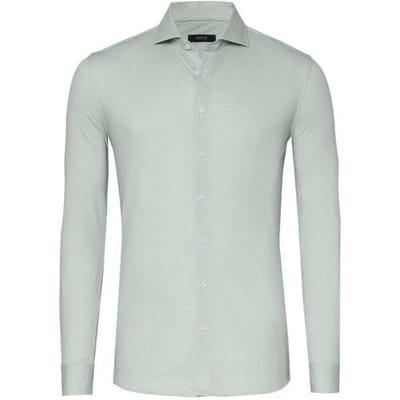 Desoto Luxury Overhemd Uni Color Minimal Texture Lime Green / male