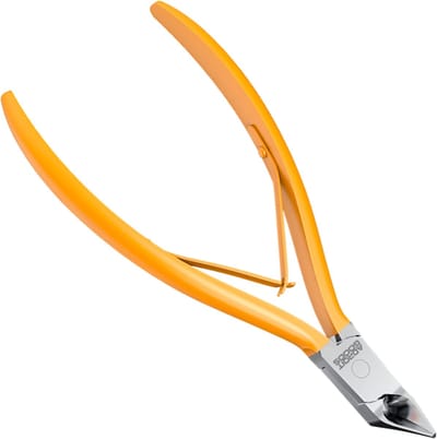 AdroitGoods Premium Professionele Nagelgroeve Knipper - Precisie Teennagelknipper – Smalle Punt, Exacte 65° & 120° Snijhoek, Anti-Slip Handgreep, Hygiënisch Design - Oranje