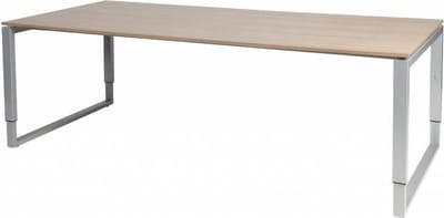Vergadertafel - Verstelbaar - 220x100 Havana Kersen - alu frame