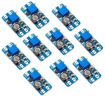 10 Stuks DC-DC Step Up Boost Converter, Verstelbare Spanningsregelaar voor Arduino, Voeding Module voor 5V-28V Toepassingen