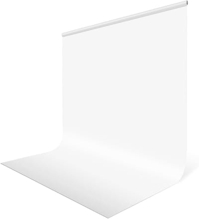 Fotografie Achtergrond 2mx3m Vouwbare Polyester Witte Achtergrond voor Video Opnames, Inclusief 4 Studio Clips en Ondersteuningsframe voor Professionele Fotografie