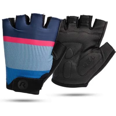 Rogelli Impress II Fietshandschoenen Zomer - Wielrenhandschoenen - Korte Vinger - Dames - Blauw, Roze, Zwart - Maat XS