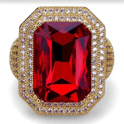 Gu Li Luxe Gouden Vol Kristal Rode Kubische Zirkonia Ring Voor Dames Verloving Feest Trouwringen Sieraden Hand Accessoires 6 wit