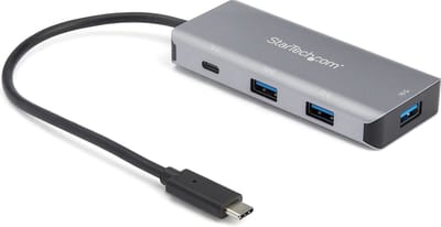 StarTech.com 4-poorts USB-C-hub (10 Gbps) met 3x USB-A en 1x USB-C - hub - 4 poorten USB hub - 4 - Grijs