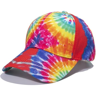 Nouvelle Mode Casquettes Tie-Dye pour Hommes et Femmes Impression Irrégulière Multicolore Casquette de Baseball Chapeaux de Soleil Loisir Street Extérieur Casquette 56-60cm