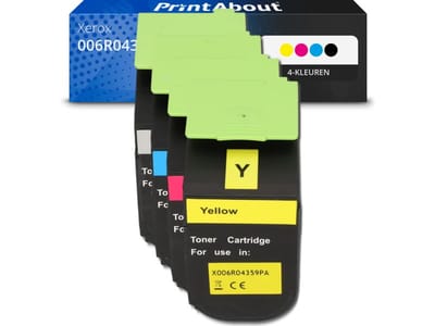 PrintAbout huismerk Toner 006R04356/57/58/59 4-kleuren Multipack Geschikt voor Xerox