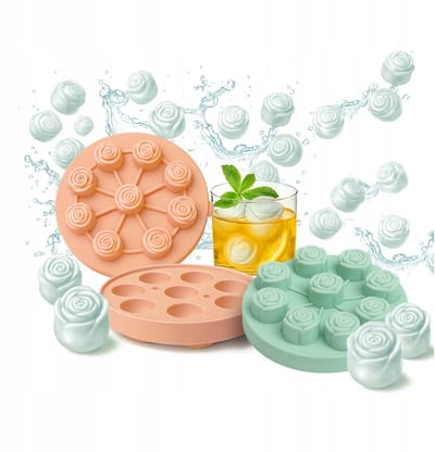 Siliconen Blokjesvorm Rozen 3D - 9 Stuks voor Dranken & Desserts