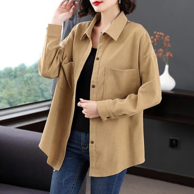 Koreaanse Versie van High-end Moeder Temperament Casual Shirt Dames Lente Nieuw Grote Maat Losse Buitenlandse Stijl Lange Mouw Shirt 4XL