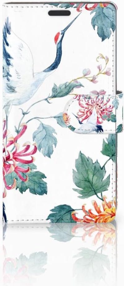 Sony Xperia Z3 Telefoonhoesje met Pasjes Bird Flowers