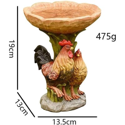 Tuindier hars voederbak, kolibrie badkuip, buiten decoratie, decoratieve sculptuur, handwerk