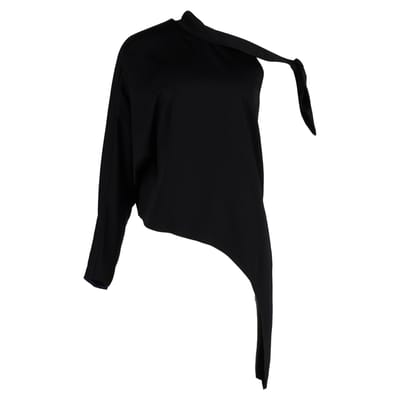 Diane Von Furstenberg asymmetrische top van zwart polyester