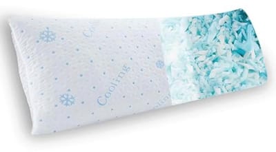Koel Bodykussen met Verstevigende Memory Foam, Verstelbaar en Wasbaar, 50 x 137 cm voor Dromers en Zwangeren