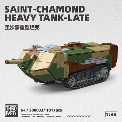 Compact formaat Hoge Kwaliteit Bouw Hoge Kwaliteit Blokken Saint-Chamond Grote maat Tank-Late Bouw ontwerp Bouwpakket Zelfmontage no box