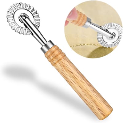 Pasta Snijwiel voor Ravioli en Pizza - Multifunctioneel Gereedschap voor Noodle en Dumpling Bereiding met Roller van Zinklegering