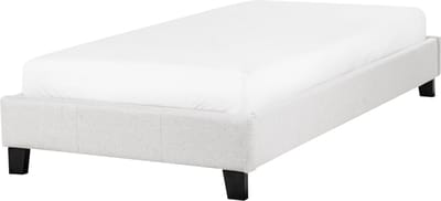 ROANNE - Eenpersoonsbed - Lichtgrijs - 90 x 200 cm - Polyester