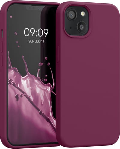 kwmobile telefoonhoesje geschikt voor Apple iPhone 13 - Hoesje met siliconen coating - Smartphone case in magenta-lila