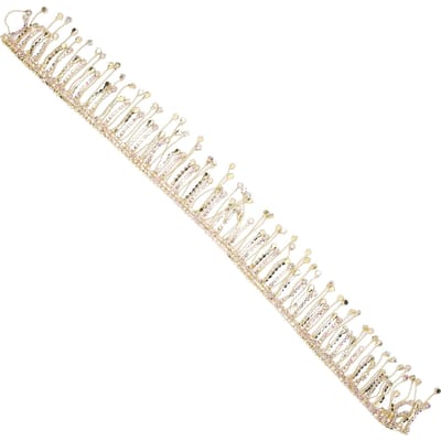 Frange à Chaîne à Pampilles en Strass Applique de Mariée Bordure Décoration Vêtement Sac Cristal Doré AB