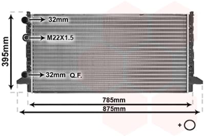 Van Wezel - RADIATOR VOOR VW PASSAT B3 1988-1993 3A0121253AB